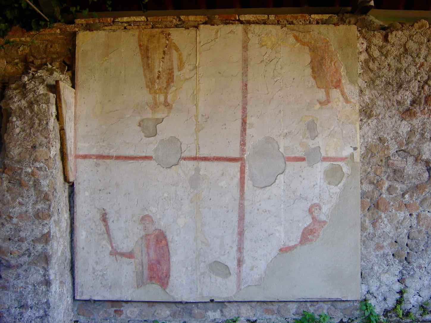 Figures on right wall, right side.